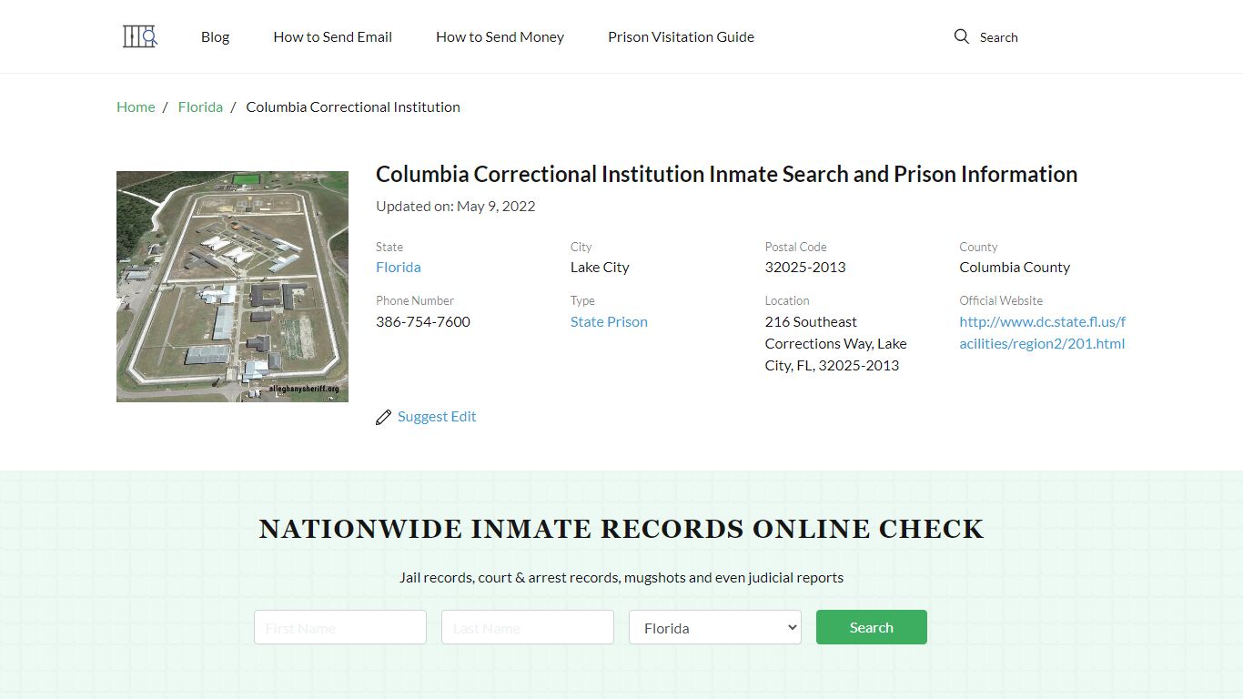 Columbia Correctional Institution Inmate Search ...