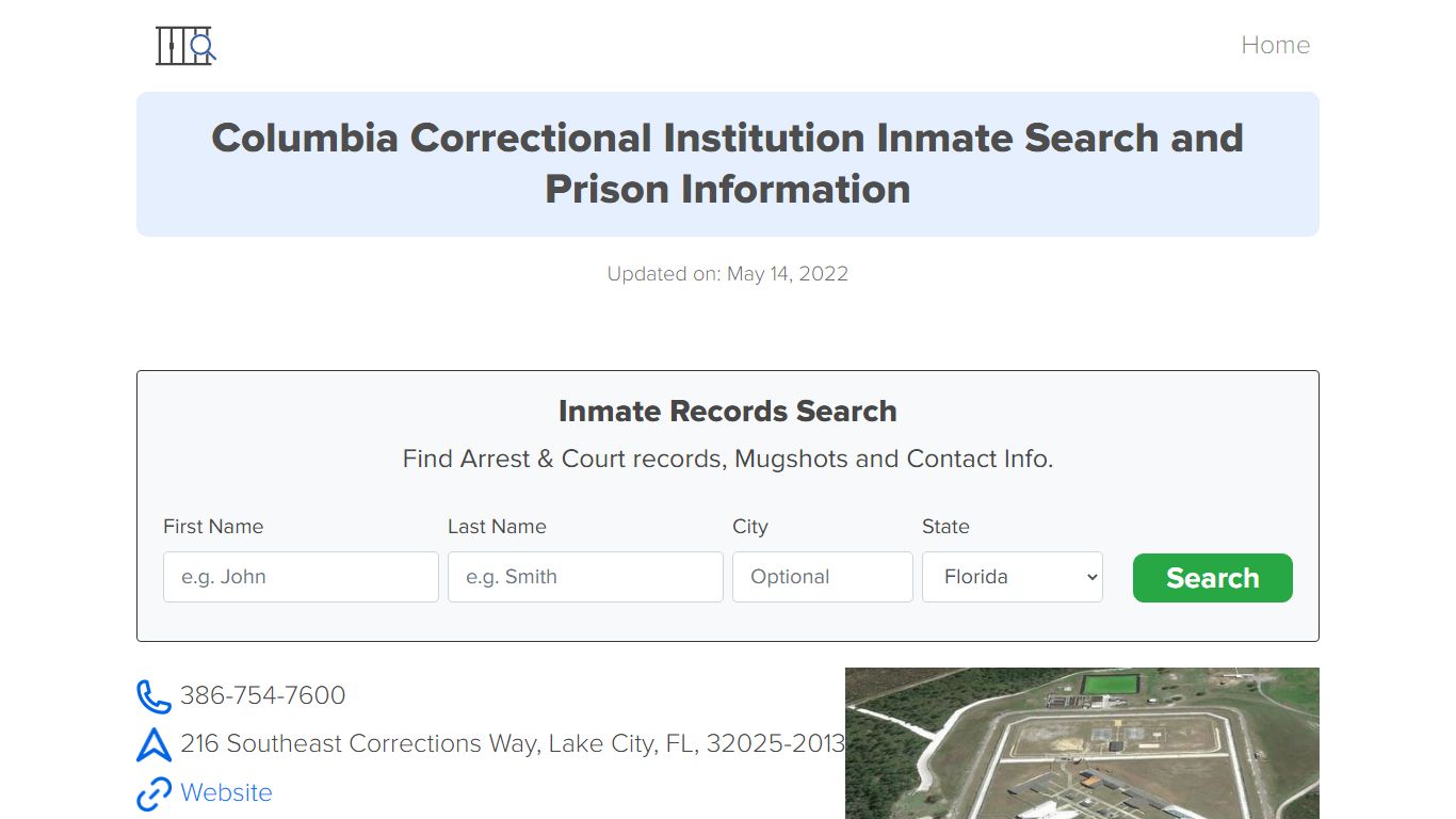 Columbia Correctional Institution Inmate Search ...